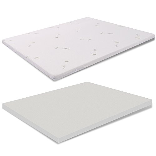 Topper aus Memory Foam 170x200 - Höhe 8 cm, Abziehba, Aloe Vera, Medizinprodukt von miasuite i sogni italiani