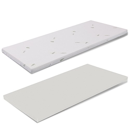miasuite i sogni italiani Topper aus Memory Foam 80x190 - Höhe 5 cm, Abziehba, Aloe Vera, Medizinprodukt von miasuite i sogni italiani