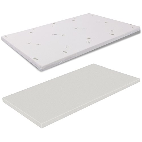 Topper aus Memory Foam 130x200 - Höhe 8 cm, Abziehba, Aloe Vera, Medizinprodukt von miasuite i sogni italiani