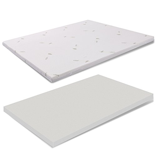 Topper aus Memory Foam 150x190 - Höhe 5 cm, Abziehba, Aloe Vera, Medizinprodukt von miasuite i sogni italiani