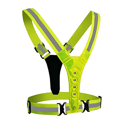 Ailopta LED-Lauflichtweste - Verstellbare Leuchtweste | Über USB wiederaufladbare reflektierende Ausrüstung mit hoher Sichtbarkeit zum Laufen, Radfahren, Gehen mit Hunden in der Nacht Ailopta LED-Lauflichtweste - Verstellbare Leuchtweste | Über USB wiederaufladbare reflektierende Ausrüstung mit hoher Sichtbarkeit zum Laufen, Radfahren, Gehen mit Hunden in der Nacht von Ailopta