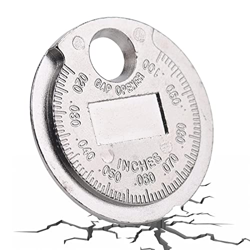 Ailopta Zündkerzen-Gapper - Münz-Zündkerzen-Gapping-Fühler,Gauge Measurement Tool Draht-Zündkerzen-Messgerät, skaliert von 0,020 bis 0,100 Zoll von Ailopta