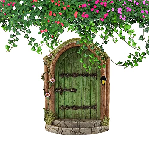 Feentür Handwerk, Fairy Doors Cabin Garden Ornaments, Garten-Heimdekoration Magische Gartendekoration Für Elfen Miniatur-Fee-Baum-Tür, Miniatur-Fee-Elf-Tür, Miniatur-Türen Für Bäume Im Freien, 108cm von Ailopta