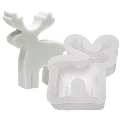 Silikonformen Weihnachten Silicon Mold Resin, Silikonform Weihnachtsbaum Lebkuchenmann Hirsch Epoxidharz Gipsguss Weihnachtsduftkerze Klein, Silikonformen Für Beton Epoxidharz Kerzen Gießen von Ailopta