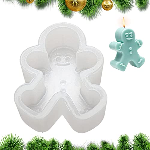 Silikonformen Weihnachten Silicon Mold Resin, Silikonform Weihnachtsbaum Lebkuchenmann Hirsch Epoxidharz Gipsguss Weihnachtsduftkerze Klein, Silikonformen Für Beton Epoxidharz Kerzen Gießen von Ailopta