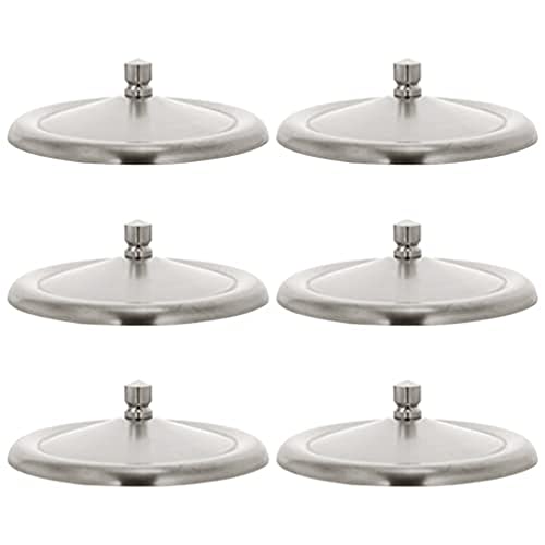 Ailovone 6pcs Tassendeckel Becher Ersatzdeckel Edelstahl Cup Deckel Tassenabdeckung Staubdichte Universal für Kaffee Keramikbecher Plastikbecher Gläser Teetassen Trinkbecher Bierkrug (8.5*8.5cm) von Ailovone