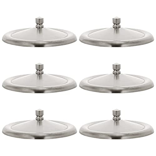 Ailovone 6pcs Tassendeckel Becher Ersatzdeckel Edelstahl Cup Deckel Tassenabdeckung Staubdichte Universal für Kaffee Keramikbecher Plastikbecher Gläser Teetassen Trinkbecher Bierkrug (8.5 * 8.5cm) von Ailovone