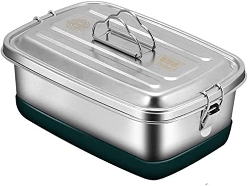 Ailovone Edelstahl Brotdose 2000ML Lunchbox Auslaufsicher auslaufsichere Brotdose mit herausnehmbarer Trennwand Geeignet für Schule,Büro,Kinder & Erwachsene (g1) von Ailovone