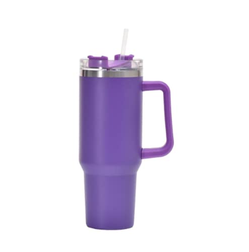 Ailovone Edelstahl Isolierter Becher 40oz 1200ml Thermobecher mit Strohhalm Tragbare Autobecher Vakuumisolierter Reisebecher Mit Deckel Und Griff Reisebecher Für Kalte Heiße Getränke (Dunkelviolett) Ailovone Edelstahl Isolierter Becher 40oz 1200ml Thermobecher mit Strohhalm Tragbare Autobecher Vakuumisolierter Reisebecher Mit Deckel Und Griff Reisebecher Für Kalte Heiße Getränke (Dunkelviolett) von Ailovone