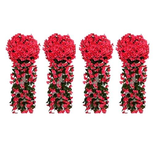 Ailovone Künstlicher Hängender Glyzinien künstliche Blumen hängend kunstpflanzen hängend Veilchen Hängende Kunstblumen für Büro,Zuhause,Dekoration,Hochzeit,Party (4pcs-A6) von Ailovone