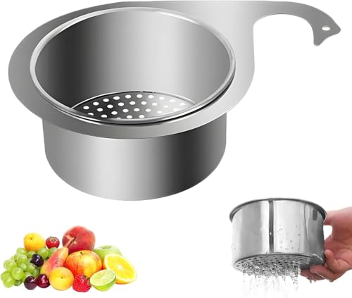 Ailovone Multi-Functional Drain Basket Siebkorb aus Edelstahl in Schwanenform für die Spüle Abflusssieb Küchenspüle sieb für spülbecken Swan Drain Rack Wasserhahn Hängender Filterkorb (1pcs, 22.5cm) von Ailovone