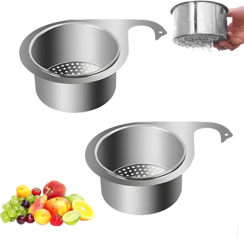 Ailovone Multi-Functional Drain Basket Siebkorb aus Edelstahl in Schwanenform für die Spüle Abflusssieb Küchenspüle sieb für spülbecken Swan Drain Rack Wasserhahn Hängender Filterkorb (2pcs, 22.5cm) von Ailovone