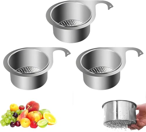 Ailovone Multi-Functional Drain Basket Siebkorb aus Edelstahl in Schwanenform für die Spüle Abflusssieb Küchenspüle sieb für spülbecken Swan Drain Rack Wasserhahn Hängender Filterkorb (3pcs, 25cm) von Ailovone