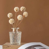 10 Stück Getrocknete Scabiosa Schoten, Konservierte Pristimera Blumenbällchen, Weiße Blumen Für Vase, Bastelbedarf, Dekoration Zuhause, Hochzeitsdeko von AimGoFloralDecor