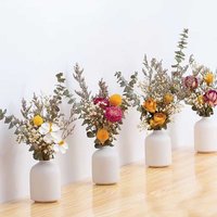 6 Stil Kleine Blumenstrauß Mit Vase, Getrocknete Blumen Bouquet, Für Keramikvase, Arrangement, Heimdekoration, Hochzeitsdekor von AimGoFloralDecor