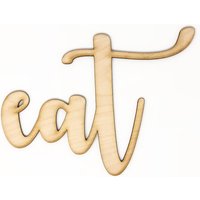 Eat Wood Cutout Unfertige Wandkunst Aus Birkenholz Eat Wood Cutout Unfertige Wandkunst Aus Birkenholz von AimNorthEngraving
