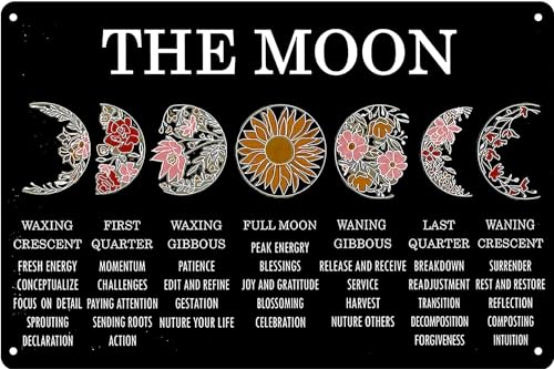 Retro-Blechschild "The Moon Phases Meanings Witchery Wall Art Home Decor Room Door Accessories Poster Gifts, Office Restaurant Bar Wall Decor Gift 20,3 x 30,5 cm Retro-Blechschild "The Moon Phases Meanings Witchery Wall Art Home Decor Room Door Accessories Poster Gifts, Office Restaurant Bar Wall Decor Gift 20,3 x 30,5 cm von AimQurt