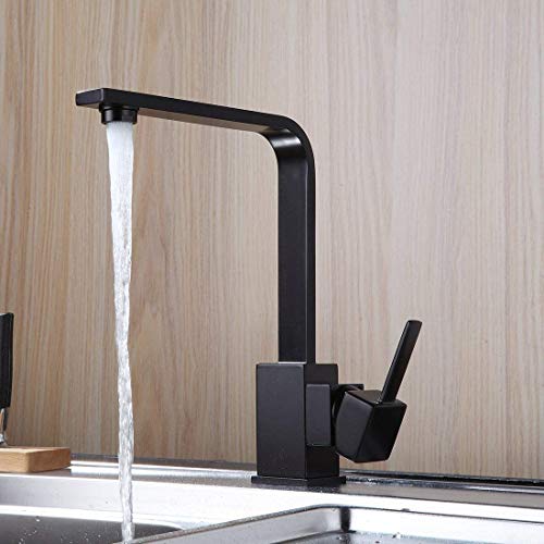 Aimadi Küchenarmatur Wasserhahn Mischbatterie Spültischarmatur Küchenspüle Spülbecken Geschirrbrause Armatur Küche Schwarz Aimadi Küchenarmatur Wasserhahn Mischbatterie Spültischarmatur Küchenspüle Spülbecken Geschirrbrause Armatur Küche Schwarz von AIMADI