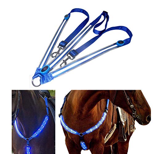 AimdonR LED Pferdegeschirr, Horse Breastplate Collar Hohe Sichtbarkeit Tack Für Reiten Einstellbare Sicherheitsausrüstung von AimdonR