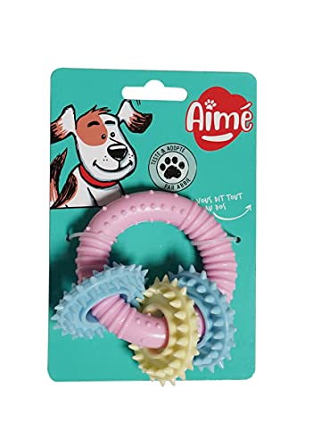 Aimé Kaubares Hundespielzeug für Kleine Hunde- und Welpen Pastellfarbe 10cm von Aimé