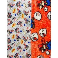 Handgemachte Super Mario Reversible Fleece Baumwolle Große Kinder Decke 44 "Breite X 55" Lang Handgemachte Super Mario Reversible Fleece Baumwolle Große Kinder Decke 44 "Breite X 55" Lang von AimeeMarcheLLC