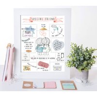Beste Freundin Geschenk - Beste Freunde Wandkunst-Geschenk Für Ihre Erinnerungen-Personalisierte Geschenk-Geschenk Frauen-Vintage-Freunde Immer von AimeeRoseDesign