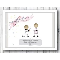 Verlobungsgeschenk, Personalisiertes Button Leinwandkunst, Geschenkidee, Hochzeitsgeschenk, Geschenk Verlobungsgeschenk, Personalisiertes Button Leinwandkunst, Geschenkidee, Hochzeitsgeschenk, Geschenk von AimeeRoseDesign