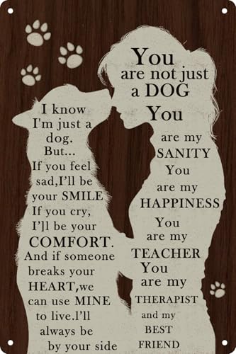 Lustiges Retro-Metall-Blechschild "I Know I'm Just A Dog", Badezimmer-Dekor, Poster, Wandkunst, Vintage, für Männerhöhle, für Wohnzimmer, Wand, Heimdekoration, 20,3 x 30,5 cm Lustiges Retro-Metall-Blechschild "I Know I'm Just A Dog", Badezimmer-Dekor, Poster, Wandkunst, Vintage, für Männerhöhle, für Wohnzimmer, Wand, Heimdekoration, 20,3 x 30,5 cm von Aimlayton