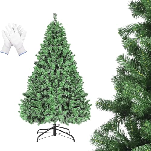 Künstliche Weihnachtsbaum 180 cm (Ø 120 cm), Grüne Weihnachtsbaum Tannenbaum mit 960 Zweige, 6 FT Perfekte Weihnachtsdekoration mit Metall Ständer, Abziehbar Zusammenklappbar und Schwer Entflammbar von Aimosen