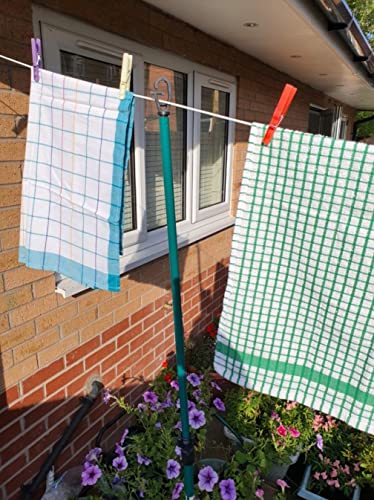 Prop HD Twist Lock Metall verzinkte Wäscheleine für den Außenbereich, ausziehbare Wäscheleine, Stange, Tücher, Stützstange, ausziehbare Stange, Teleskopstange, stark, 1 Stück von AIMS