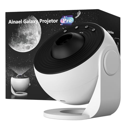 Ainael Sternenhimmel Projektor, Planetarium Sternenprojektor Sternenhimmel Nachtlicht Lampe Kinder Erwachsene Stern Galaxie Projektor mit 3 HD Glasscheiben für Deko Schlafzimmer Weihnacht Geschenk von Ainael