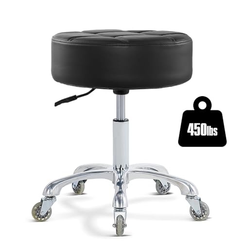 Ainilaily Rollhocker mit Rollen, dickes Kissen, strapazierfähig, für Kosmetiker, hydraulischer Stuhl, Hocker für Arbeit, Medizin, Tattoo-Salon, Büro, Schwarz Ainilaily Rollhocker mit Rollen, dickes Kissen, strapazierfähig, für Kosmetiker, hydraulischer Stuhl, Hocker für Arbeit, Medizin, Tattoo-Salon, Büro, Schwarz von Ainilaily
