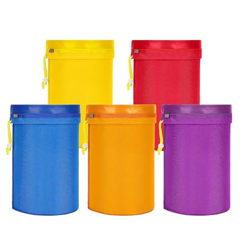 Ainiupi 5 Stück 5/1 Gallonen Filterbeutel Oxford Tuch Belüftung, Wiederverwendbare Brühbeutel Home Drawstring Bag Pouch Filterbeutel Mikrometer Siebbeutel für Tee Bier Entsaften Getreide von Ainiupi