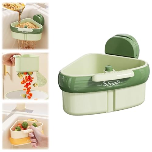 Küchenspüle Abflusssieb, Presse Automatischer Dumping Korb, Multifunktional Home Use Sink Draining Basket Filter Net Lifting Basket, Kitchen Waste Collector Filter for Kitchen Sinks Küchenspüle Abflusssieb, Presse Automatischer Dumping Korb, Multifunktional Home Use Sink Draining Basket Filter Net Lifting Basket, Kitchen Waste Collector Filter for Kitchen Sinks von Ainiupi