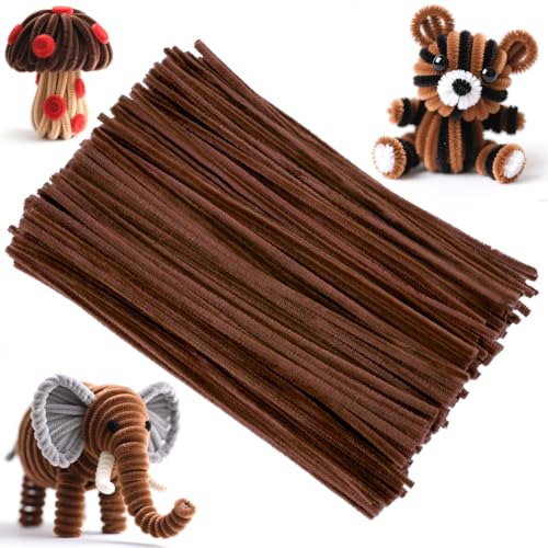 Ainiv 200 Stück Pfeifenreiniger zum Basteln, Pfeifenreiniger Chenilledraht Lang 30cm X 7mm, Pfeifenputzerdraht für Handwerk Dekorationen, Pipe Cleaner Basteln für DIY Handwerksprojekte,Braun Ainiv 200 Stück Pfeifenreiniger zum Basteln, Pfeifenreiniger Chenilledraht Lang 30cm X 7mm, Pfeifenputzerdraht für Handwerk Dekorationen, Pipe Cleaner Basteln für DIY Handwerksprojekte,Braun von Ainiv