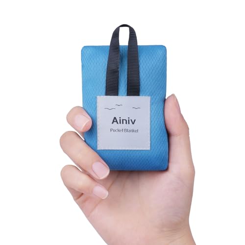 Ainiv Mini Picknickdecke, Ultraleicht tragbare Stranddecke, Sandabweisende Camingmatte, Ultraleicht Kompakt Strandtuch, Outdoor Decke für Strand, Reisen, BBQ, Picknick, Camping und Wandern 70 x 110cm von Ainiv