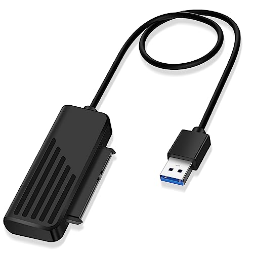 Ainiv SATA auf USB-Kabel, USB 3.0 auf SATA Adapter, 5Gbps High-Speed 3.0 zu SSD/HDD/2,5 Zoll SATA III Festplatten Adapter Konverter mit 45cm Kabel für Windows, MacOS, ChromeOS, Linux usw. von Ainiv