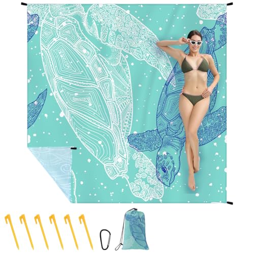 Ainiv Picknickdecke 210 x 200 cm, Tragbar Stranddecke mit Befestigung Ecken und Praktischem Karabiner Ultraleicht Ultradünne Stranddecke, Outdoor Decke für Strand, Picknick, Camping und Wandern Ainiv Picknickdecke 210 x 200 cm, Tragbar Stranddecke mit Befestigung Ecken und Praktischem Karabiner Ultraleicht Ultradünne Stranddecke, Outdoor Decke für Strand, Picknick, Camping und Wandern von Ainiv