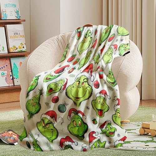 Ainvliya Decke Grin-ch Kuscheldecke Flauschig, Winterdecke Wärmedecke Fleecedecke, Schlafdecke Blanket - 3D Cartoon Drucken Reisedecke für Kinder, Mädchen, Erwachsene, Sofadecke 100x150 Bettwaren Ainvliya Decke Grin-ch Kuscheldecke Flauschig, Winterdecke Wärmedecke Fleecedecke, Schlafdecke Blanket - 3D Cartoon Drucken Reisedecke für Kinder, Mädchen, Erwachsene, Sofadecke 100x150 Bettwaren von Ainvliya