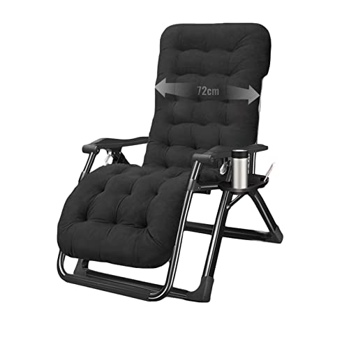 Aioneer Extra Breiter, Verstellbarer Gartenstuhl, XL-Sitz Mit Gepolsterter Sitzfläche, Klappbarer Terrassen-Loungestuhl, Robustes Metall Für Terrassen, Terrassenbeläge, Gärten, C-Cotton Pad von Aioneer