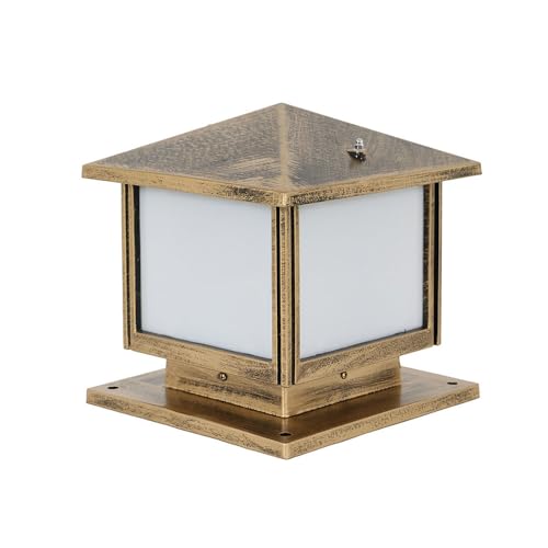 Aioneer Säulenlaterne Im Chinesischen Stil, Rostbronzefarbene Säulenlaterne Mit Sockel Zur Pfeilermontage, Vintage-Landschaftsbeleuchtung, Bodenleuchten Für Hof, Terrasse, Auffah-Gold-25cm Aioneer Säulenlaterne Im Chinesischen Stil, Rostbronzefarbene Säulenlaterne Mit Sockel Zur Pfeilermontage, Vintage-Landschaftsbeleuchtung, Bodenleuchten Für Hof, Terrasse, Auffah-Gold-25cm von Aioneer