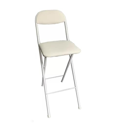 Aioneer Tragbarer Klappstuhl, 2Er-Pack, Hoher Klapphocker Mit Gepolsterter Sitzfläche, Ideal Für Büro, Bar, Gitarre, Weiß, 65 cm Höhe, Kompaktes Und Leichtes Design-Bianco-70cm1piece Aioneer Tragbarer Klappstuhl, 2Er-Pack, Hoher Klapphocker Mit Gepolsterter Sitzfläche, Ideal Für Büro, Bar, Gitarre, Weiß, 65 cm Höhe, Kompaktes Und Leichtes Design-Bianco-70cm1piece von Aioneer