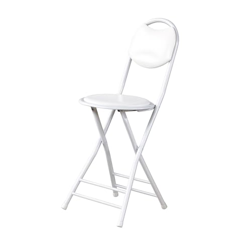 Aioneer Tragbarer Klappstuhl – 150 Kg Gewichtskapazität, Platzsparendes Design Für Reisen, Küche, Wohnzimmer, Schlafzimmer – Leicht, Mehrfarbige Optionen-White-Taglia unica von Aioneer