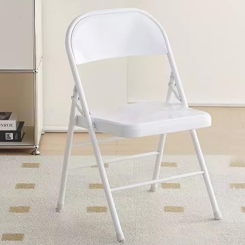 Aioneer Tragbarer Klappstuhl Mit Gepolsterter Sitzfläche Und Gebogener Rückenlehne – Langlebiges, Leichtes Design Für Zuhause, Büro Und Partys – Bequeme Sitzlösung-Bianco von Aioneer