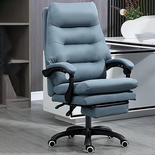 Ergonomischer Bürostuhl Mit Lordosenstütze, Verstellbare Armlehnen Und Rückenlehne, Gaming-Stuhl Für Zuhause Und Büro, Bequemer Schreibtischstuhl, Farbe: Blau, Größe: A-/Blu B-with Foot Rest von Aioneer