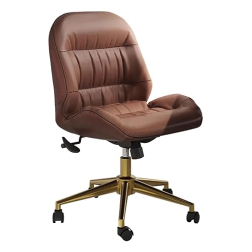 Ergonomischer Weißer Bürostuhl, 360° Drehbarer Schreibtischstuhl Ohne Armlehnen, Höhenverstellbarer Computerstuhl Aus Leder Für Zuhause Und Büro, Perfekt Für Arbeit Und G-Coffee Ergonomischer Weißer Bürostuhl, 360° Drehbarer Schreibtischstuhl Ohne Armlehnen, Höhenverstellbarer Computerstuhl Aus Leder Für Zuhause Und Büro, Perfekt Für Arbeit Und G-Coffee von Aioneer