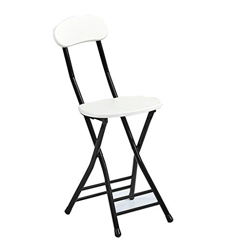 Klappbarer Barstuhl Mit Rückenlehne Frühstücksküche Barhocker Möbel Hochstuhl Tragbar Schwarz Sitzhöhe: 44Cm von Aioneer