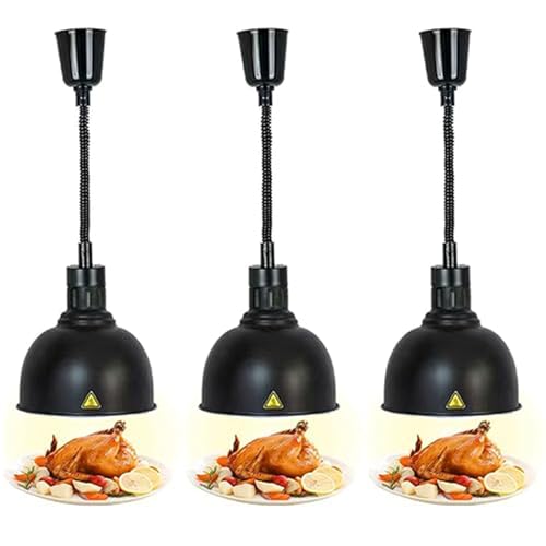 Kommerzielle Speisewärmerlampe, ausziehbare hängende Buffet-Heizlampe, Wärmelampe für Lebensmittel, Restaurantbedarf – gewerbliche Hotelküchenausrüstung (2 3 Stück) von Aioneer