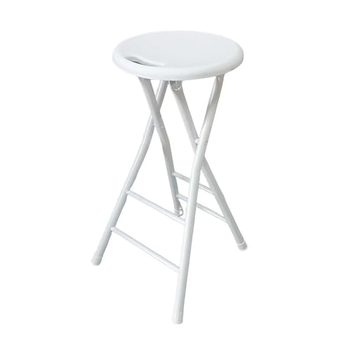 Tragbarer, Klappbarer Barhocker Für Den Außenbereich Mit Griffen, Weiß, 60 cm Thekenhöhe, Küchenstuhl Für Drinnen Und Draußen-White-24inch/60cm von Aioneer