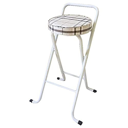 Tragbarer, Zusammenklappbarer Barhocker, Robuster Hoher Barhocker Für Den Innenbereich Mit Griff, 136 Kg Tragkraft, Farbe Weiß, Höhe 76,2 Cm-White-b-26in-1Pcs Tragbarer, Zusammenklappbarer Barhocker, Robuster Hoher Barhocker Für Den Innenbereich Mit Griff, 136 Kg Tragkraft, Farbe Weiß, Höhe 76,2 Cm-White-b-26in-1Pcs von Aioneer